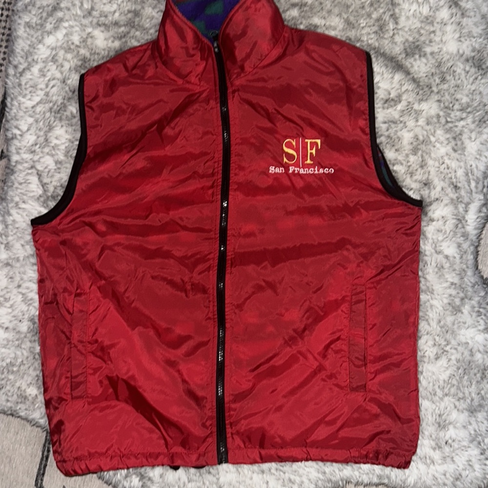 Men's Vintage Reversable San Francisco vest. Size L to XL. fantastic condition - Picture 2 of 3
